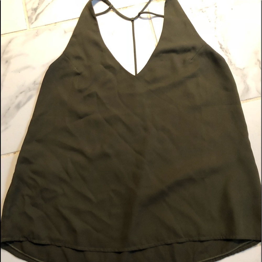 Olive green tank top